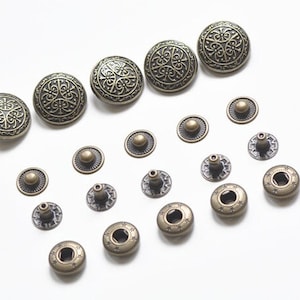 Snap Button,Fasteners For Purse, Button For Leather 5 Sets A Pack Pick A Pattern