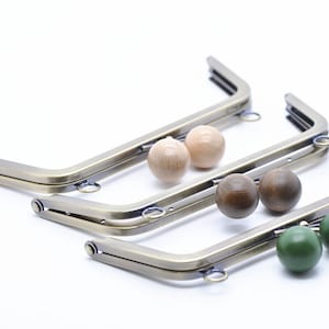 Marco de bolso de bronce con escalera y cierre de madera de 2,5 cm con tornillos, 17,5 cm x 5 cm