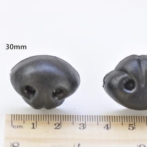 Black Dog Nose/ Animal Amgiurumi Safety Nose Come With Washers 5pcs A Pack -Pick Size 5pcs 30mm