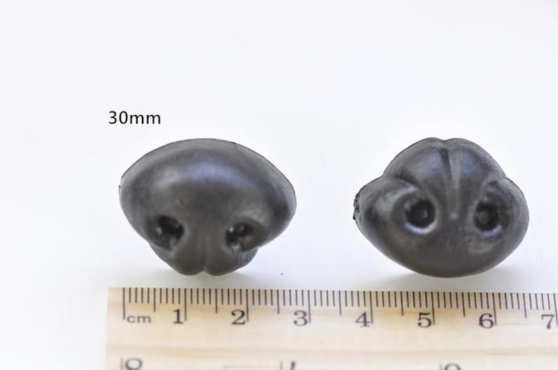 Black Dog Nose/ Animal Amgiurumi Safety Nose Come With Washers 5pcs A Pack -Pick Size 5pcs 30mm