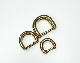 Anillos D de latón 5 piezas Un paquete de tamaño interior de 15 mm / 20 mm / 25 mm Tamaño de la selección