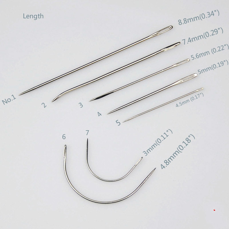  Soft 'N Style 12 C Type Weaving Needle Upholstery Carpet  Leather Canvas Repair Weaving Curved Needles Pins Hand Sewing Needles