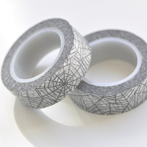 Washi-tape met spinnenweb/halloweenafplaktape 15 mm breed x 5 m (nr. 13283 .)