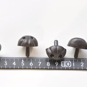 Dark Brown Animal Nose, Amigurumi Safety Nose with Washers (5pcs) Pick Size 5pcs 25mm