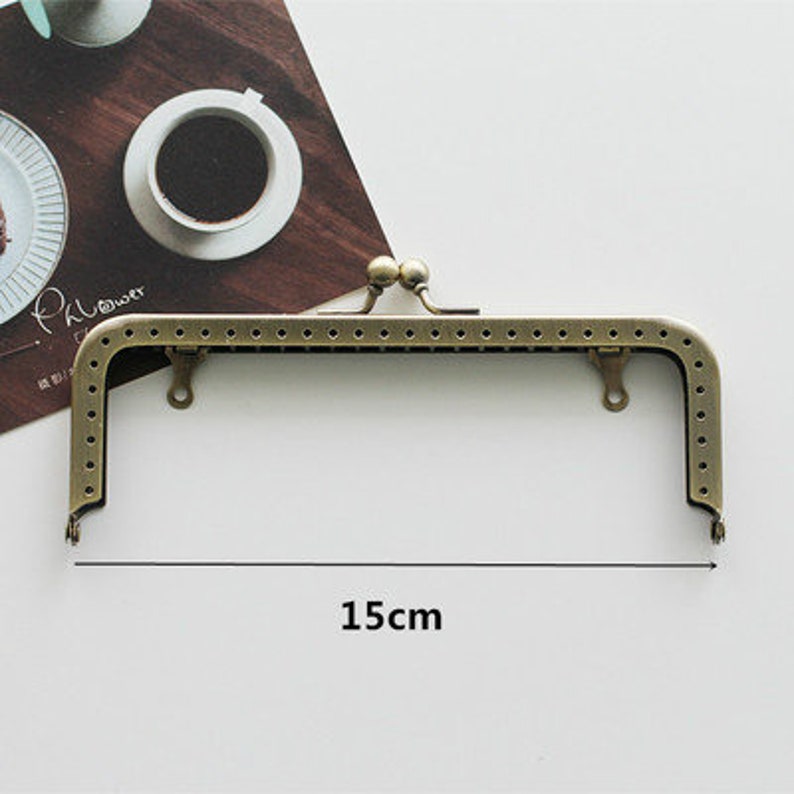 Rechteckig Bronze Portemonnaie Rahmen Clutch Tasche Geldbörse Rahmen Nähtasche Maker Verschiedene Größe Bild 8