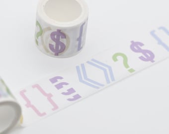 A Roll Colorful Symbol Washi Tape Scrapbooking 30mm wide x 3M No.12432