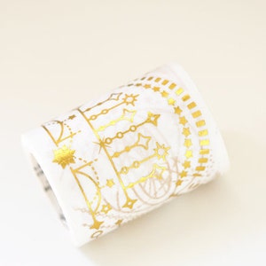 Folie Gold Sterne Washi Tape 50 mm breit x3 Meter No.11017