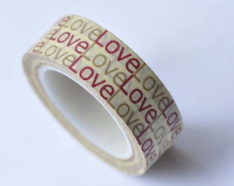 Love Adhesive Planner Washi Tape 15mm x 10M Roll No.12776