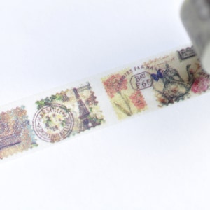 Fita adesiva japonesa Retro Paris Washi Tape 15 mm de largura x 10 metros