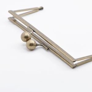 Vintage bronzen tas frame twee maten: 18 cm/13,5 cm