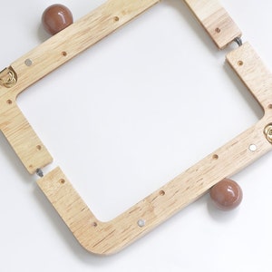 20cm 8 Retro Beursframe/Houten Beursframe met Schroeven afbeelding 10