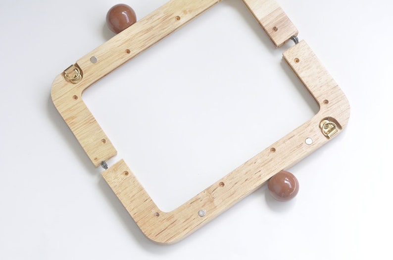 20cm 8 Retro Purse Frame / Wood Purse Frame With Screws image 10