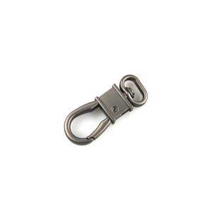 10mm Matte Gunmental Black Trigger Snap Purse Hooks 2pcs A Pack