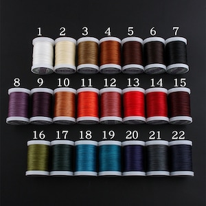 Hilo de poliéster encerado redondo, artesanía de cuero, costura a mano, esencial, rollo de 120 metros, tres anchos, 0,4mm/0,5mm/0,6mm, ancho y Color de selección