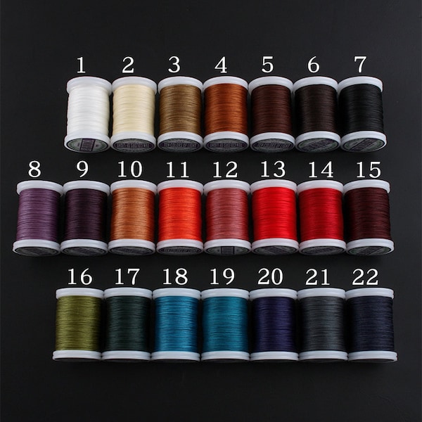 Round Waxed Polyester Thread Leather Craft Hand Sewing Essential 120 Meters Roll Three Width 0.4mm/0.5mm/0.6mm Pick Width And Color