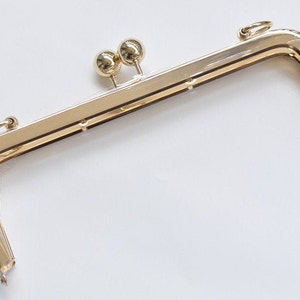 8 Metal Purse Frame Clutch Bag Purse Frame Con Viti Canna di Fucile / Oro / Bronzo immagine 2