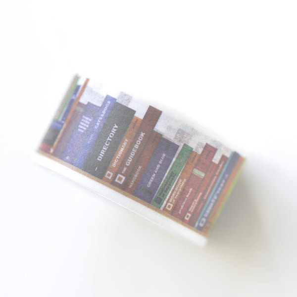 Books On Bookshelf, Library Washi Tape/ Masking Tape 20mm X 5M No.12069