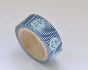 Anchor Washi Tape / Vintage Decorative Tape / Japanese Masking Tape 15mm wide x 5M long No.12363