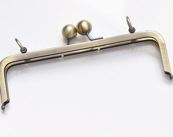 20cm Bag Purse Frame Clutch Bag Purse Frame With Screws Bronze/Gold