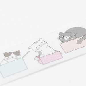 Katzen Washi Tape 25mm x 3 Meter A Rolle mit Rückseite Bild 6