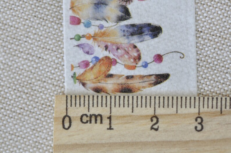 Feather Washi Tape / Decorative Tape / Japanese Masking Tape 30mm Wide x 5m Long No.12234 image 4