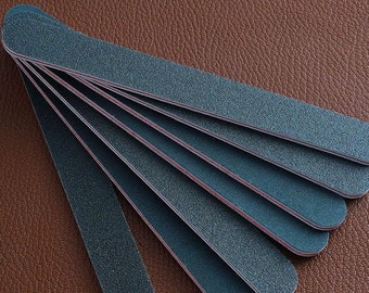 Bâtonnets de lustrage du cuir pour ponçage double face Bâtons abrasifs pour papier 180 mm x 20 mm 7 pièces par paquet