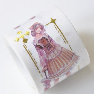 Girls Washi Tape Foil Gold Paper Tape Lined 30mm x 3M No.13053