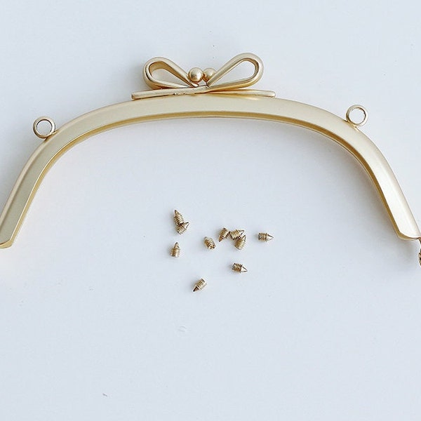 1 Piece 12.5cm (5") Purse Frame Bag Hanger Wedding Bag Screw Style With Butterfly Knot Kisslock Bronze And Matte Gold Pick Color