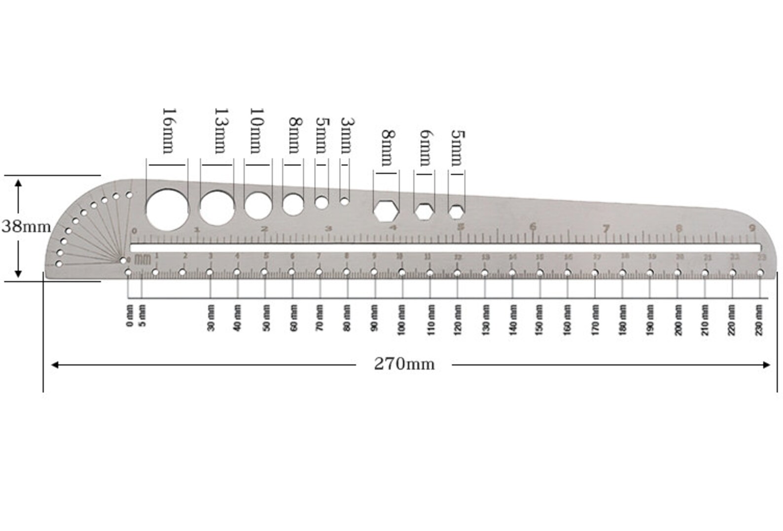 Stainless Steel Ruler Multifunction 26.3cm - Etsy