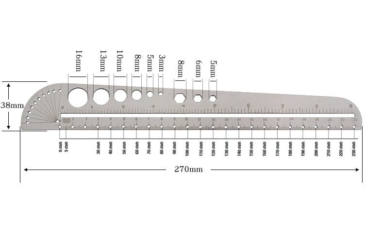Stainless Steel Ruler Multifunction 26.3cm - Etsy