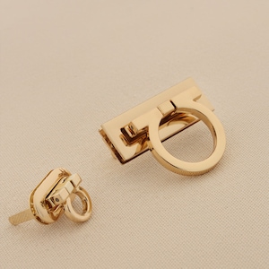 Retro Light Gold Geldbörse Lock Geldbörse Verschluss Leder Handwerk Zubehör