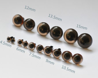 Tee Runde Augen/Runde transparente Amigurumi Tiere Augen/ Sicherheitsaugen kommen mit Unterlegscheiben - 10 Stück A Pack/Pick Size