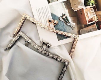20.5cm ( 8") Purse Frame With Screws Silver Color Bag Purse Frame
