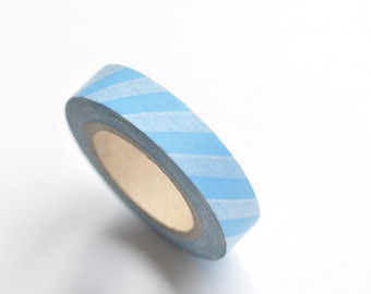 Blaue Streifen Deco Washi Klebeband 10mm breit x 5M No.12176