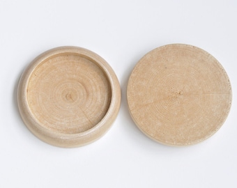 2 piezas base de madera rebanada de madera natural para la artesanía