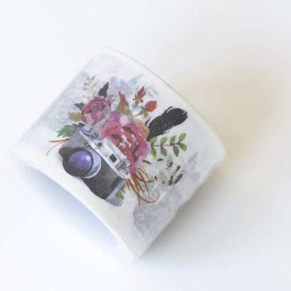 Flowers And Camera Masking Tape 30mm Wide x 5 Meters Roll No.12011