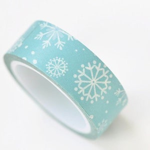 Snowflake Winter Adhesive Washi Tape 15mm x 5M Roll No.13307