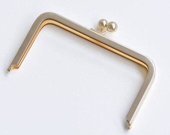 6" Matte Gold Purse Frame Glue-In Style 15cm x 8.5cm ( 6" x 3 1/3")