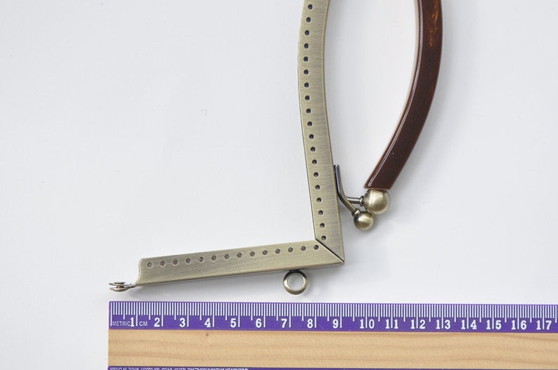 20,5 cm 8 Bronzo antico / Oro chiaro Metallo colla-In telaio della borsa / Maniglia Telaio della borsa immagine 4