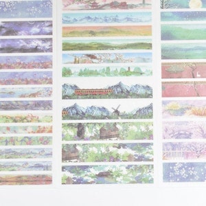Vintage scenery pegatinas scrapbooking papelería conjunto de herramientas de 3 páginas ----10cm x 20cm