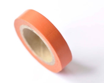 One Roll 0.39" ( 10mm) Orange Blank Masking Washi Tape No.12525