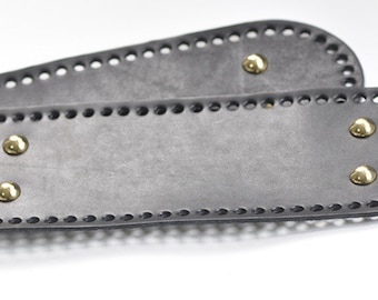 Leather Bag Bottom With Rivets Sewing Bag Base 30cm x 10cm