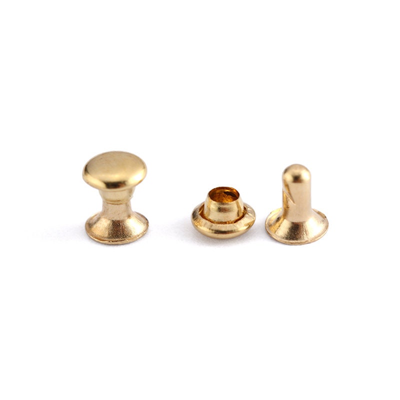 Super Mini Brass Rivets Various Color 20 Sets A Pack 3mm and 4mm Pick ...