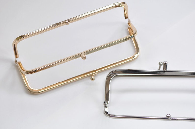 Double Purse Frame Glue in Handbag Hanger With Kiss Closure 2 Etsy