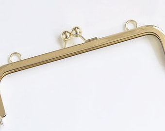 Gold Bag Hanger With Two Loops Gold Purse Frame Glue-In Style 20cm x 6cm