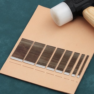 Leather Flat Punch Chisel Cutter Mold 3mm/5mm/8mm/10mm/12mm/15mm/18mm/20mm 8pcs A Set