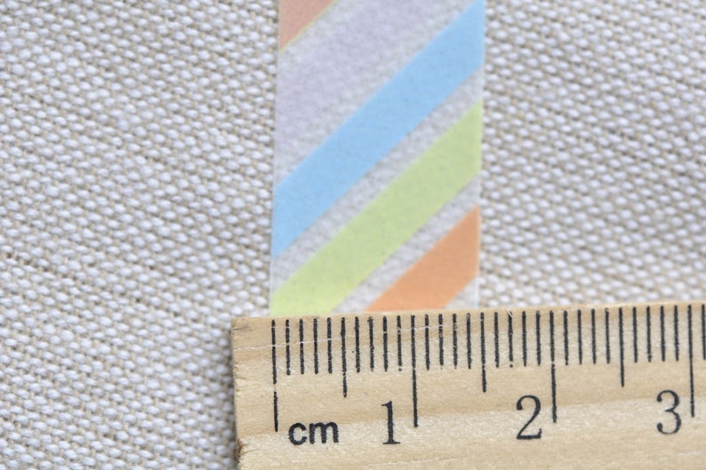 Colourful Translucent Stripes Deco Washi Tape 15mm Wide x 10M Roll No.12492