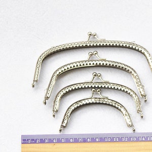 8.5/10.5/12.5/15.5cm 3à 6 Rétro Silver Purse Frame Sewing Purse Frame image 5