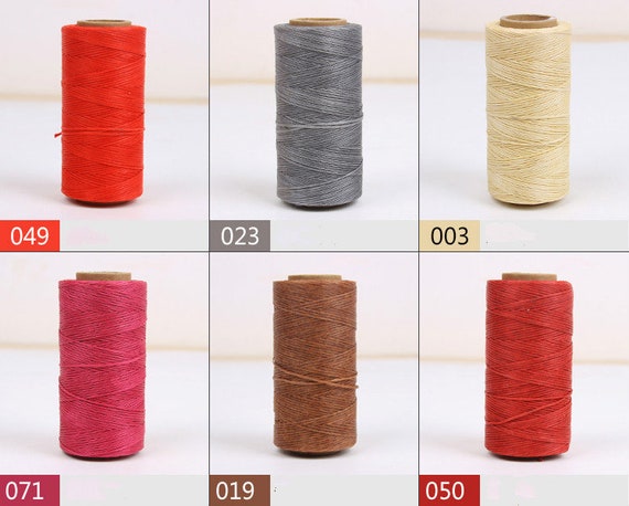 1 Spool 200m 1mm Polyester Flat Waxed Thread for Leather Sewing, Shoe  Clothes Repair