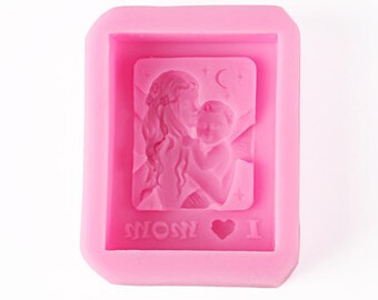 Handmade Bath Bomb 2Pcs Candle Mould Silicone Handmade Soap Molds Shell Mould for Soap Making Sun Moon Face Silicone Soap Molds DIY Candy Chocolate Cake Mould 